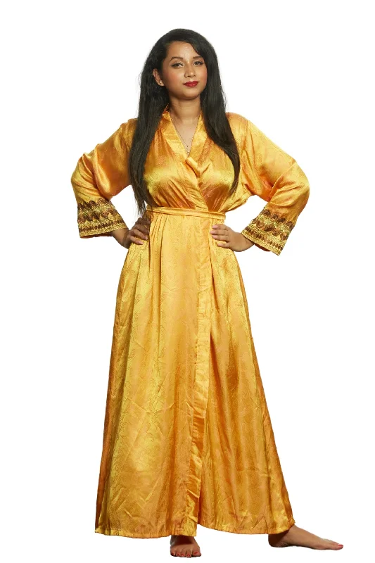 women robes with a shawl collar for styleGeorgia embroidered kimono robe