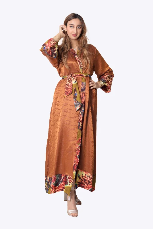 women robes with a dropped - shoulder designHazel kimono robe
