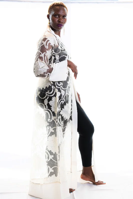 women robes for a romantic evening inJanice sheer kimono robe