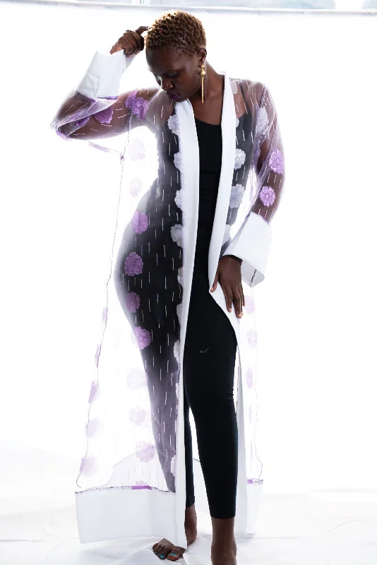 women robes with moisture - wicking fabricJoy Sheer kimono robe