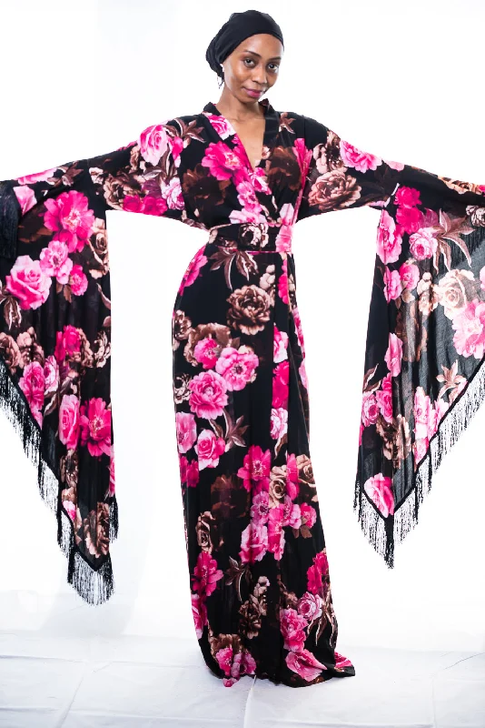 Luxury floral robe Ana