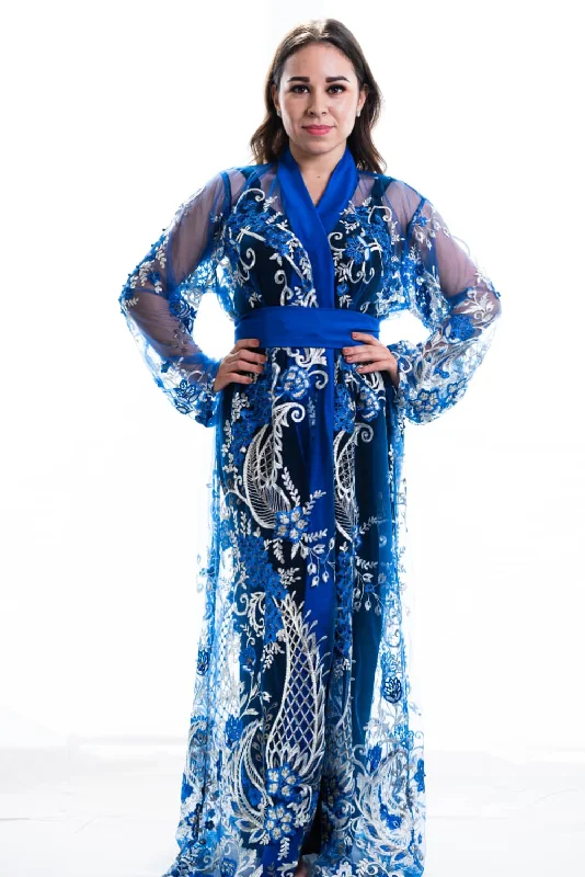 women robes with a reversible design for versatilitySheer Kimono robe Alicia