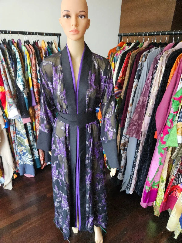 women robes with lace trim for eleganceMary Velvet Robe