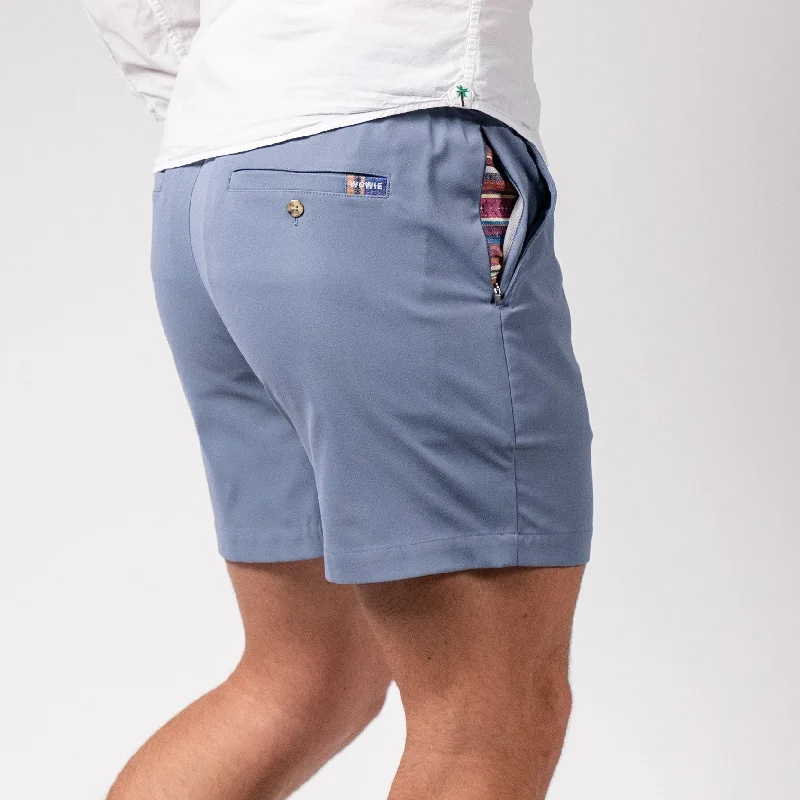 Jeanette Women Shorts with a Soft and Comfortable FeelDaily Short (Casual Stretch) - Slate Blue 5.5" & 7" Jeanette Women Shorts with a Soft and Comfortable FeelDaily Short (Casual Stretch) - Slate Blue 5.5" & 7"