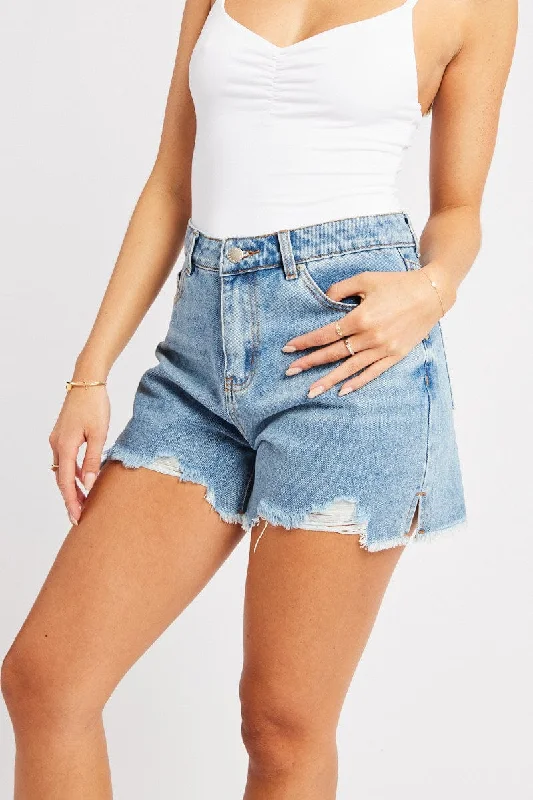 Cuffed Women Shorts for a Laid - Back and Trendy LookDenim Relaxed Denim Short Mid Rise Cuffed Women Shorts for a Laid - Back and Trendy LookDenim Relaxed Denim Short Mid Rise