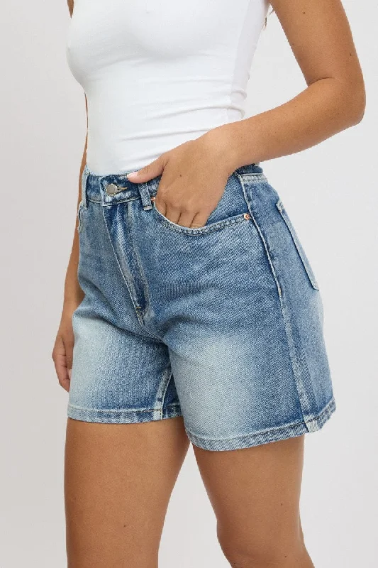 Twill Women Shorts with a Smooth Texture and DurabilityDenim Relaxed Shorts High Rise Twill Women Shorts with a Smooth Texture and DurabilityDenim Relaxed Shorts High Rise