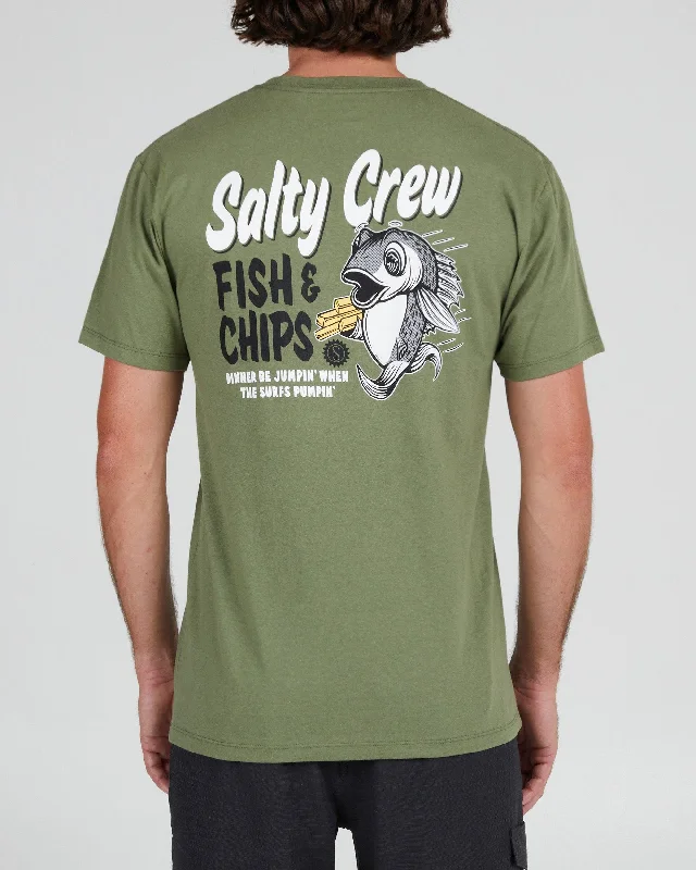 Fish & Chips S/S Premium Tee -  Sage Green