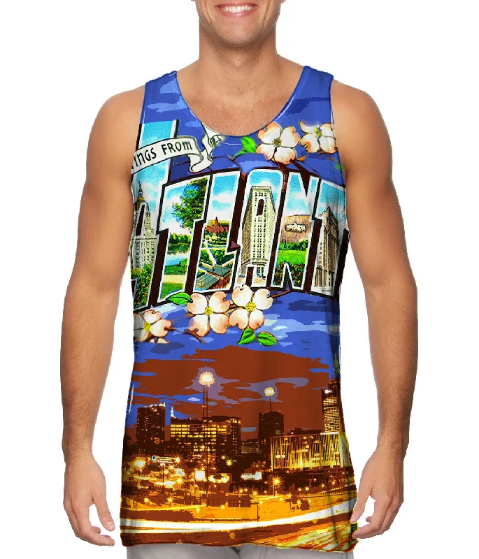 One - Shoulder Women's Rayon Blend Tank Tops for a Flowy LookGreetings from Atlanta Georgia 050 One - Shoulder Women's Rayon Blend Tank Tops for a Flowy LookGreetings from Atlanta Georgia 050