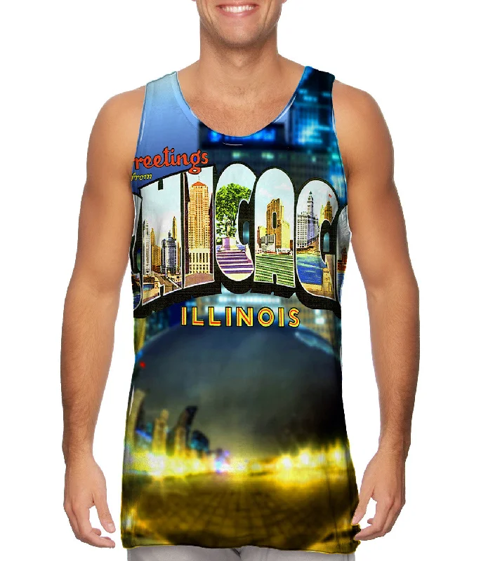 Plus Size Women's Glitter - Trimmed Tank Tops for Party NightsGreetings from Chicago Illinois 052 Plus Size Women's Glitter - Trimmed Tank Tops for Party NightsGreetings from Chicago Illinois 052