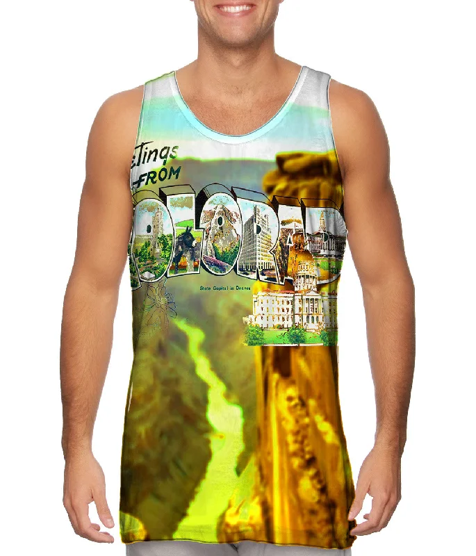 Women's Sleeveless Ribbed Tank Tops for a Trendy LookGreetings From Colorado 046
