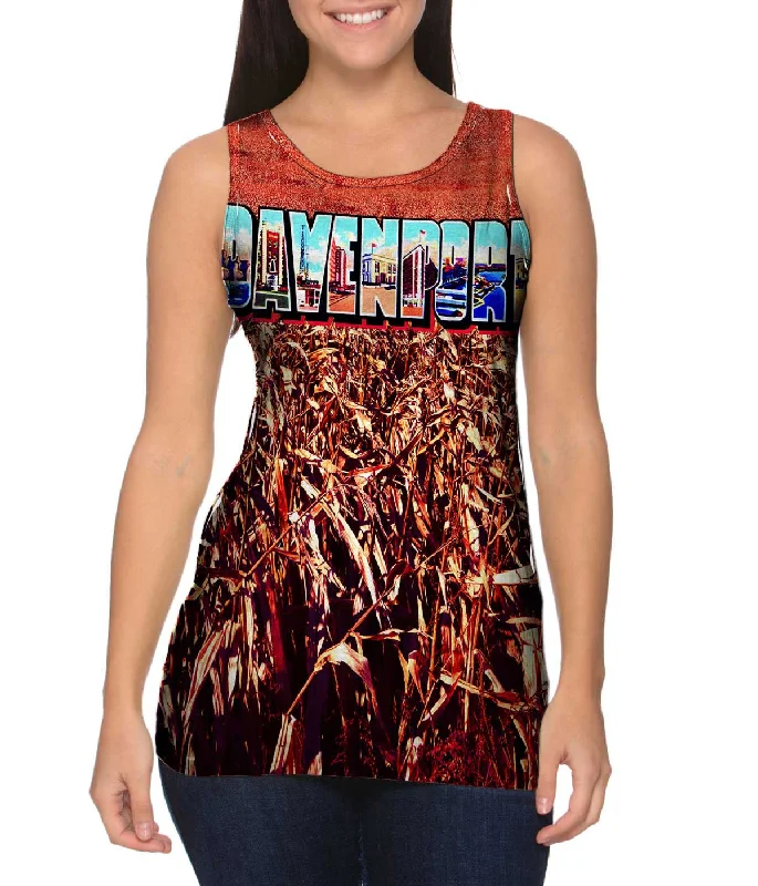 Square Neck Women's Organic Cotton Tank Tops in Earth TonesGreetings From Davenport Iowa 059 Square Neck Women's Organic Cotton Tank Tops in Earth TonesGreetings From Davenport Iowa 059