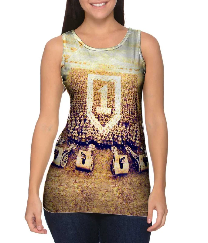 Plus Size Women's Puff - Sleeve Tank Tops in Pastel HuesGrenzhausen Germany - "1st Field Artillery Brigade 1St Division" (1919) Plus Size Women's Puff - Sleeve Tank Tops in Pastel HuesGrenzhausen Germany - "1st Field Artillery Brigade 1St Division" (1919)