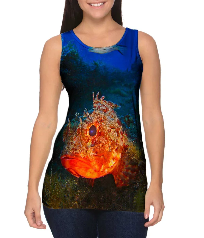 Women's Spaghetti Strap Tank Tops with Geometric PatternsGros Bras Fish Underwater