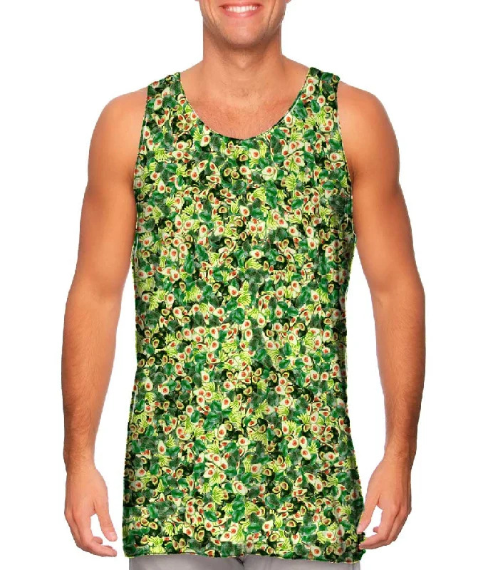 Plunge Neck Women's Seamless Tank Tops for a Smooth FitGuacamole Avocado