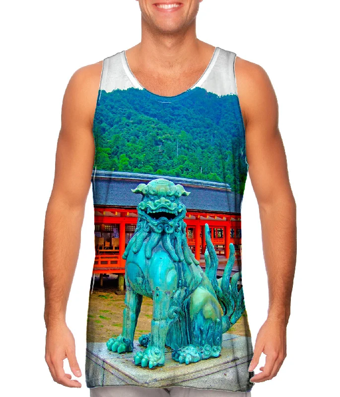 One - Shoulder Women's Rayon Blend Tank Tops for a Flowy LookGuardian Dog Itsukushima - Shrine One - Shoulder Women's Rayon Blend Tank Tops for a Flowy LookGuardian Dog Itsukushima - Shrine