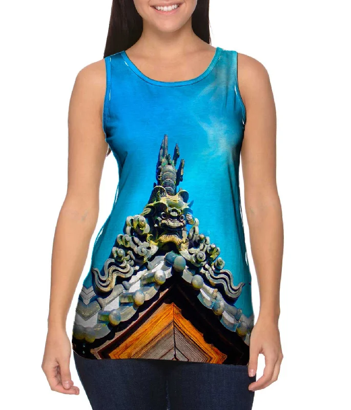 Plus Size Women's Puff - Sleeve Tank Tops in Pastel HuesGuardian Lion