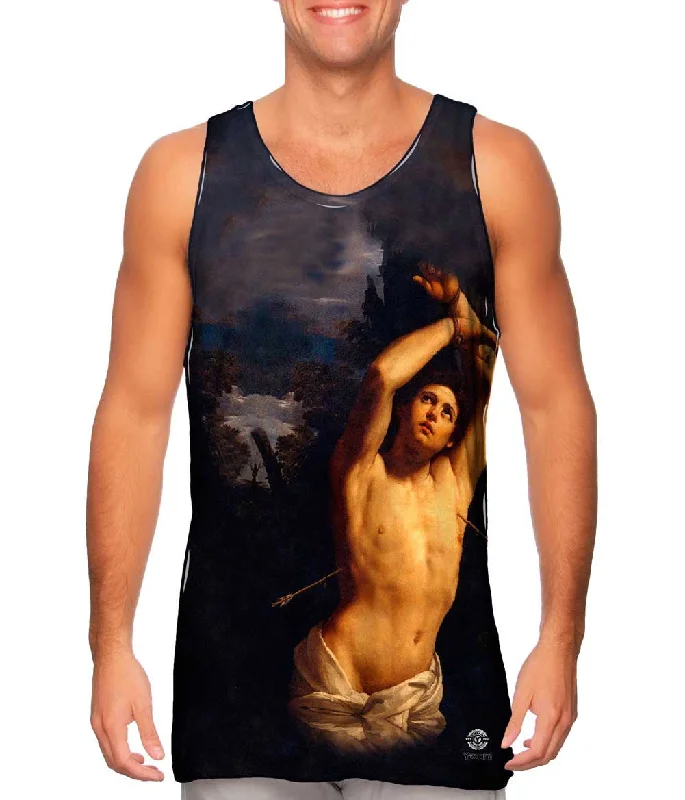 V - Neck Women's Moisture - Wicking Tank Tops for RunningGuido Reni - "Martyrdom of Saint Sebastian " (1616) V - Neck Women's Moisture - Wicking Tank Tops for RunningGuido Reni - "Martyrdom of Saint Sebastian " (1616)