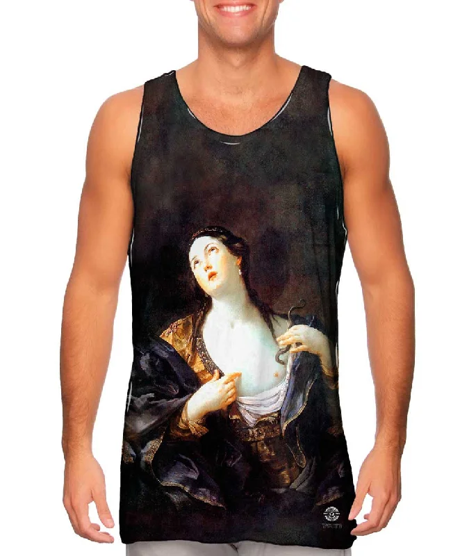 Plus Size Women's Side - Slit Tank Tops in Metallic ShadesGuido Reni - "The Death Of Cleopatra" Plus Size Women's Side - Slit Tank Tops in Metallic ShadesGuido Reni - "The Death Of Cleopatra"