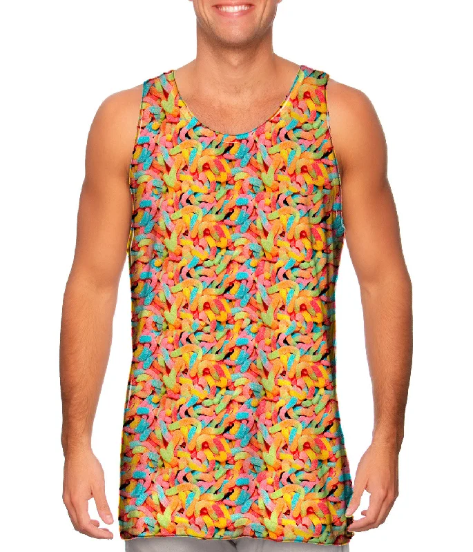 One - Shoulder Women's Rayon Blend Tank Tops for a Flowy LookGummy Worm Heaven