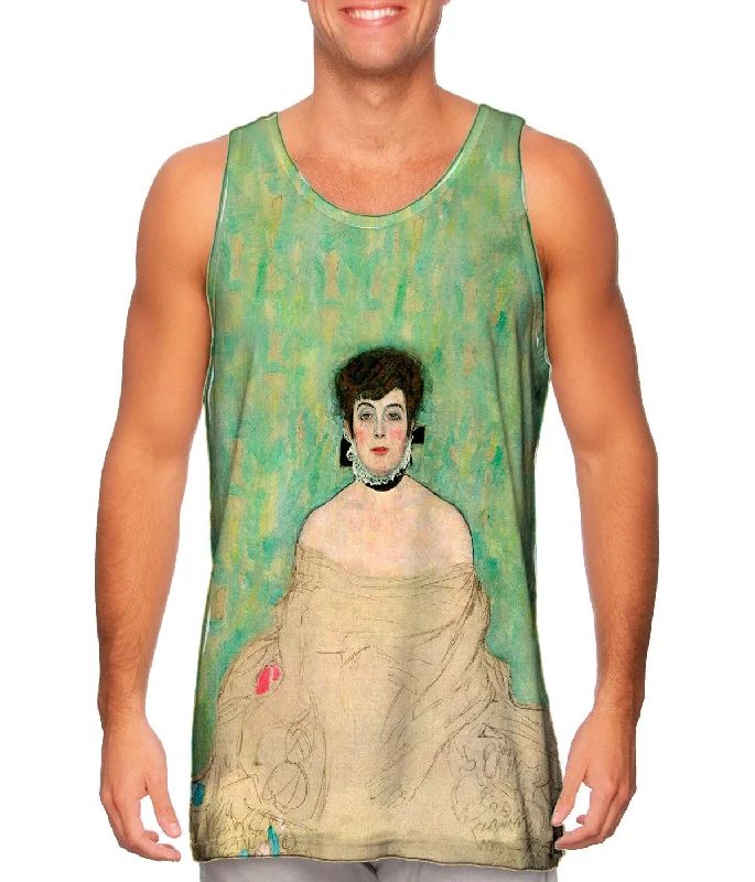 Halter Neck Women's Modal Blend Tank Tops for ComfortGustav Klimt -"Amalie Zuckerandl" (1917) Halter Neck Women's Modal Blend Tank Tops for ComfortGustav Klimt -"Amalie Zuckerandl" (1917)
