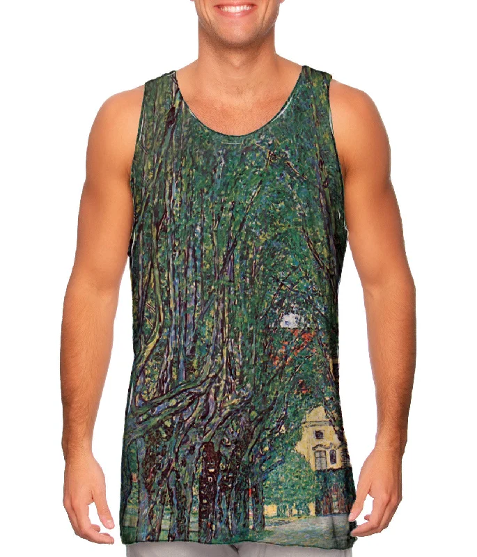 Women's Sleeveless Ribbed Tank Tops for a Trendy LookGustav Klimt - "Avenue Schloss Kaven" (1912) Women's Sleeveless Ribbed Tank Tops for a Trendy LookGustav Klimt - "Avenue Schloss Kaven" (1912)