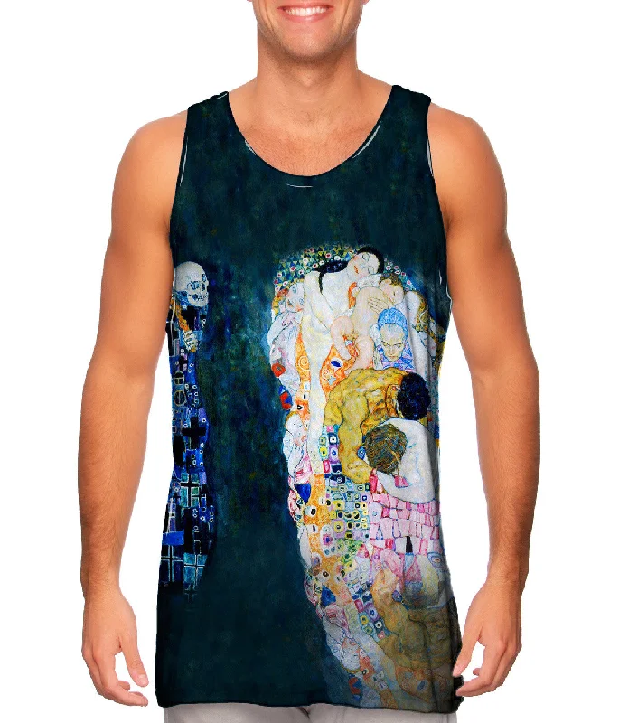 Scoop Neck Women's Linen Blend Tank Tops for SummerGustav Klimt - "Death and Life" (1916) Scoop Neck Women's Linen Blend Tank Tops for SummerGustav Klimt - "Death and Life" (1916)