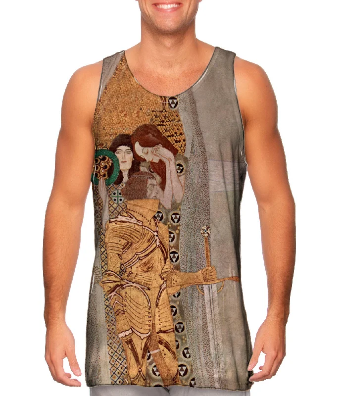 High - Neck Women's Silk Blend Tank Tops for a Luxurious FeelGustav Klimt -"Der Beethovenfries" (1902) High - Neck Women's Silk Blend Tank Tops for a Luxurious FeelGustav Klimt -"Der Beethovenfries" (1902)