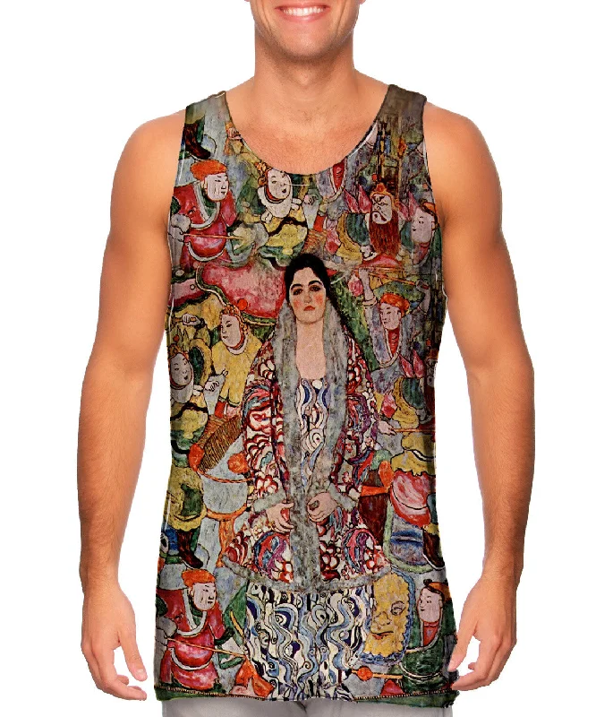 Square Neck Women's Organic Cotton Tank Tops in Earth TonesGustav Klimt -"Friederike Maria Beer" (1916) Square Neck Women's Organic Cotton Tank Tops in Earth TonesGustav Klimt -"Friederike Maria Beer" (1916)