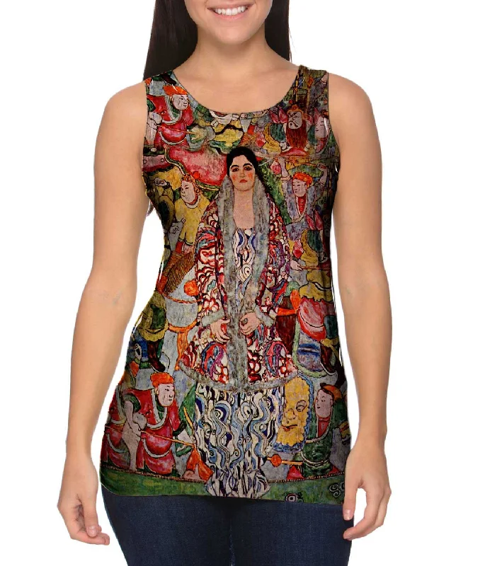 V - Neck Women's Moisture - Wicking Tank Tops for RunningGustav Klimt -"Friederike Maria Beer" (1916) V - Neck Women's Moisture - Wicking Tank Tops for RunningGustav Klimt -"Friederike Maria Beer" (1916)