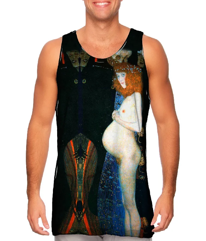 Halter Neck Women's Modal Blend Tank Tops for ComfortGustav Klimt - "Hope I" (1903)