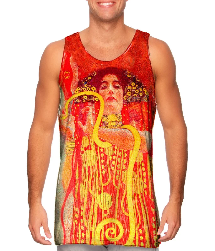 Crew Neck Women's Sustainable Tank Tops Made from Recycled MaterialsGustav Klimt - "Medicine Hygieia" (1907) Crew Neck Women's Sustainable Tank Tops Made from Recycled MaterialsGustav Klimt - "Medicine Hygieia" (1907)