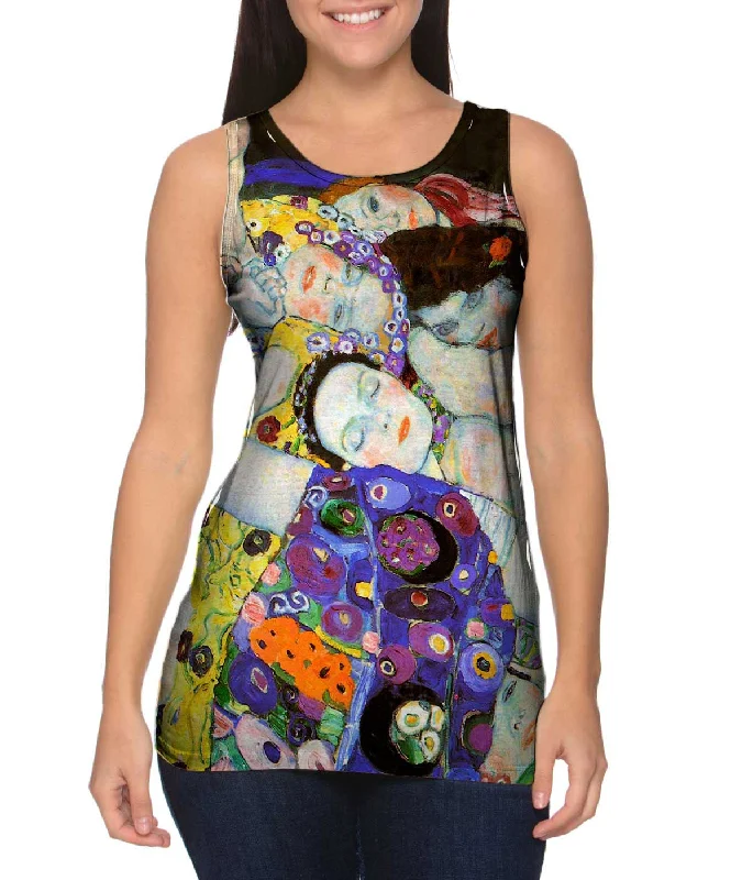 Plus Size Women's Criss - Cross Back Tank Tops in Neon ColorsGustav Klimt - "The Virgin" (1913-National Gallery-Prague) Plus Size Women's Criss - Cross Back Tank Tops in Neon ColorsGustav Klimt - "The Virgin" (1913-National Gallery-Prague)
