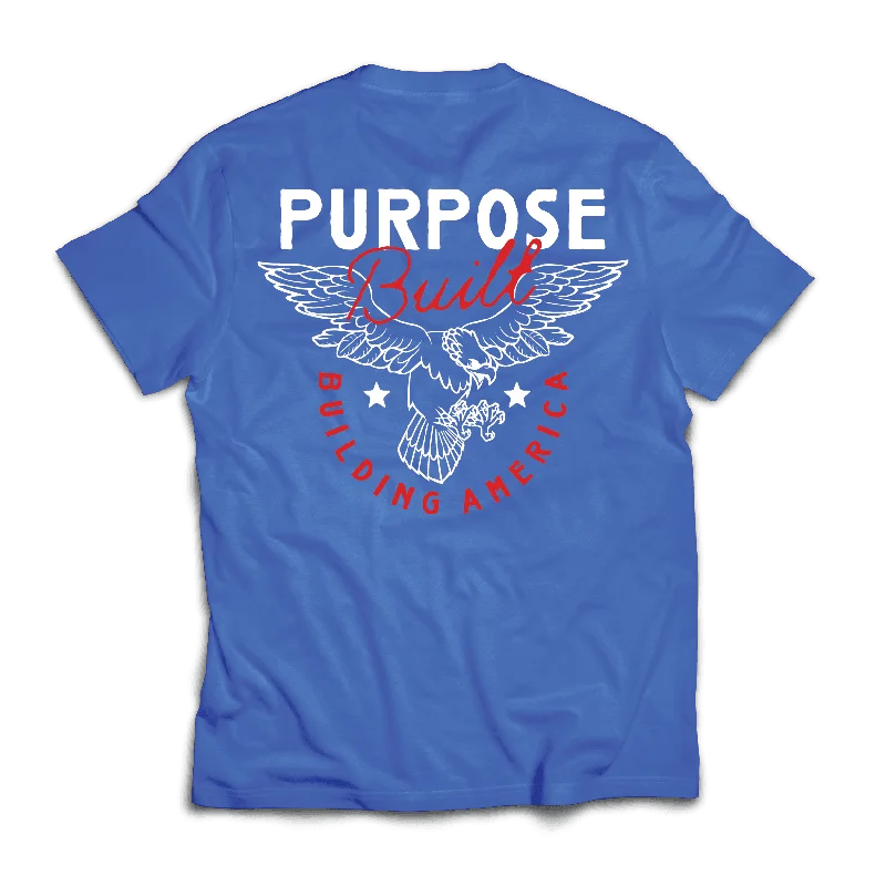 Youth Building America Tee, Royal