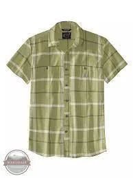 RF LW SS PLAID SHIRT OLIVE