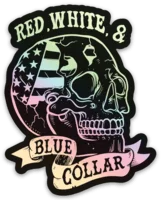 Red White and Blue Collar - Holographic