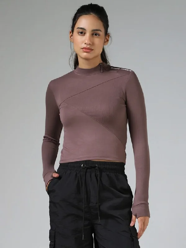Bermuda Women Shorts for a Classic and Sophisticated LookStudiofit Chocolate Brown Self Patterned T-Shirt Bermuda Women Shorts for a Classic and Sophisticated LookStudiofit Chocolate Brown Self Patterned T-Shirt