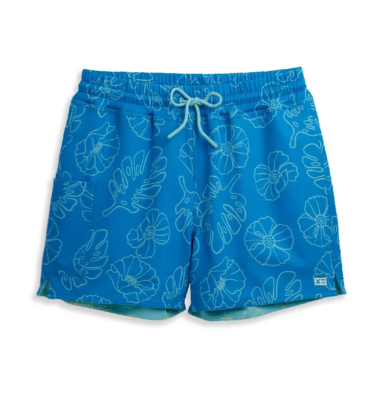 Elastic Waist Women Shorts for Easy Wear and ComfortSwim 5" Reversible Board Short - Keep Palm Elastic Waist Women Shorts for Easy Wear and ComfortSwim 5" Reversible Board Short - Keep Palm