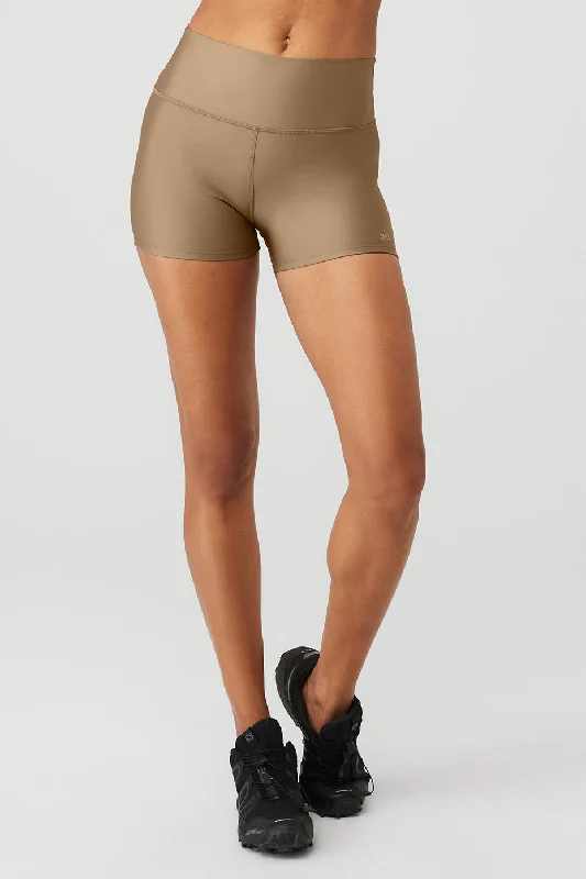 Belted Women Shorts to Enhance the Waistline3" High-Waist Airlift Short - Gravel