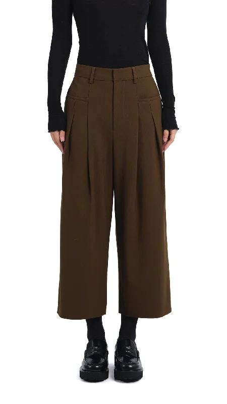 Wide-Leg Ankle Pants